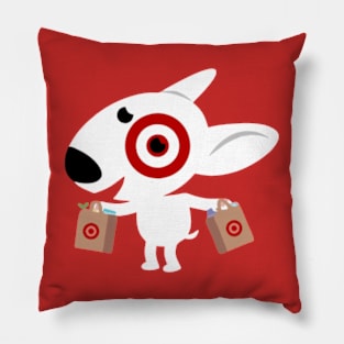 Shooping Bullseye Dog Team Member Pillow