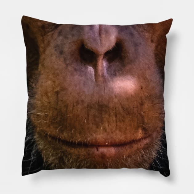 Monkey mouth face mask - monkey lover gifts - monkey face masks Pillow by jack22