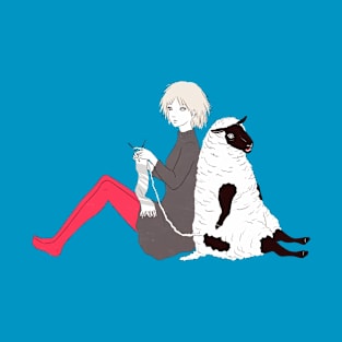 Sheep and girl T-Shirt