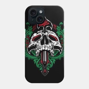 flower and skull head Phone Case