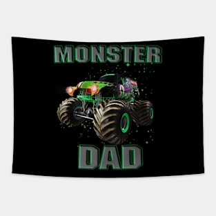 Monster Dad Monster Truck Are My Jam Monster Truck Lovers Tapestry