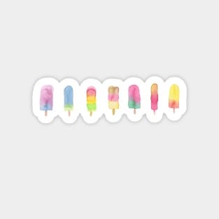 Watercolor Ice-cream and Popsicles Magnet