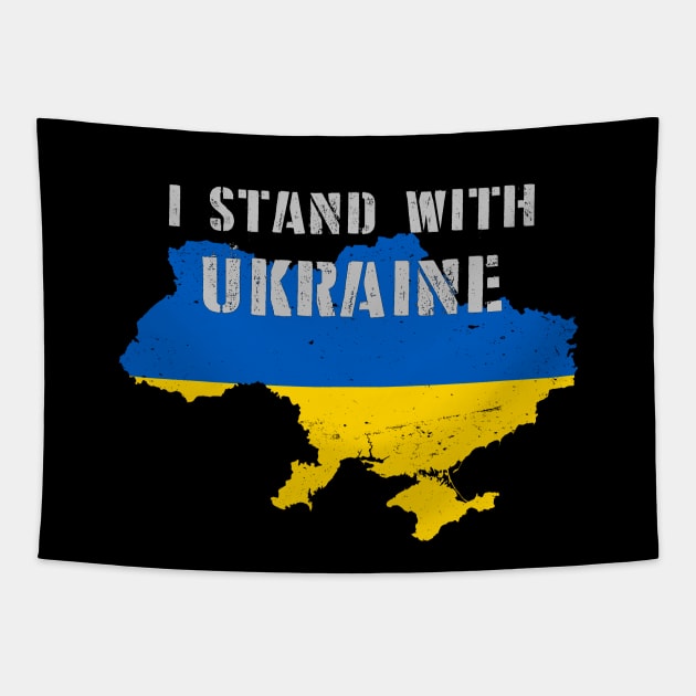 Support Ukraine I Stand With Ukrainian Tapestry by Jose Luiz Filho