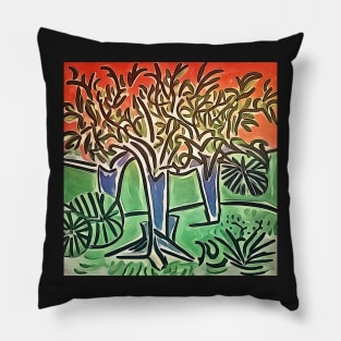 Autumn landscape-Matisse inspired Pillow