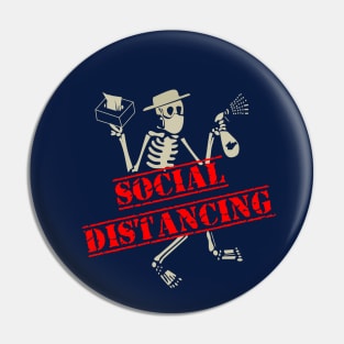 Social distancing anti social -health awareness gift Pin