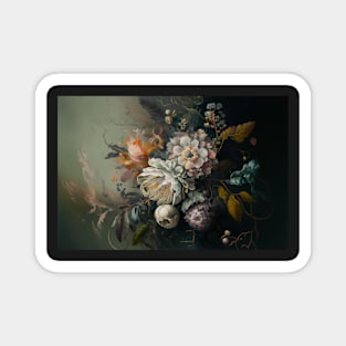 Abstract Floral Garden Botanical Print Magnet