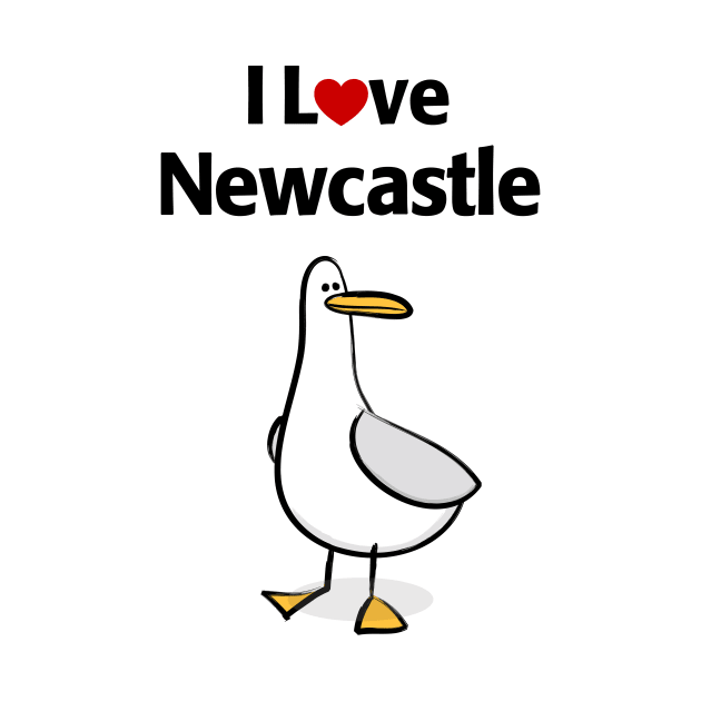 I Love Newcastle by MonkeyTshirts