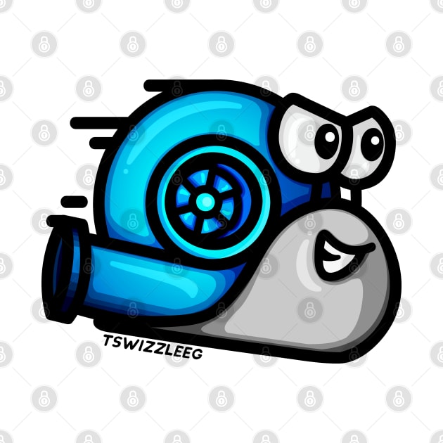 Turbo Snail - Gray/Deep Blue by hoddynoddy