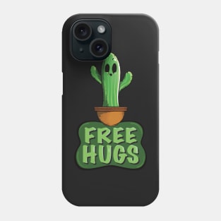 Cactus Hugs: Spread Positivity with Free Hugs (Free Hugs Variant) Phone Case