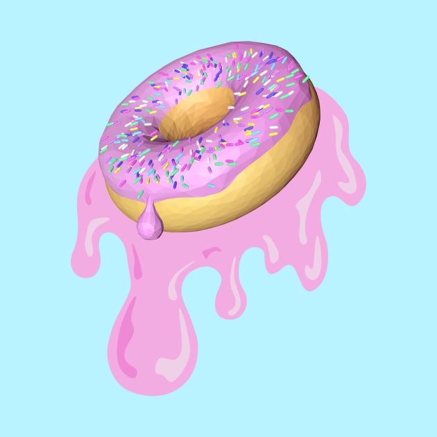 Pink Donut with Rainbow Sprinkles by HaydenWilliams