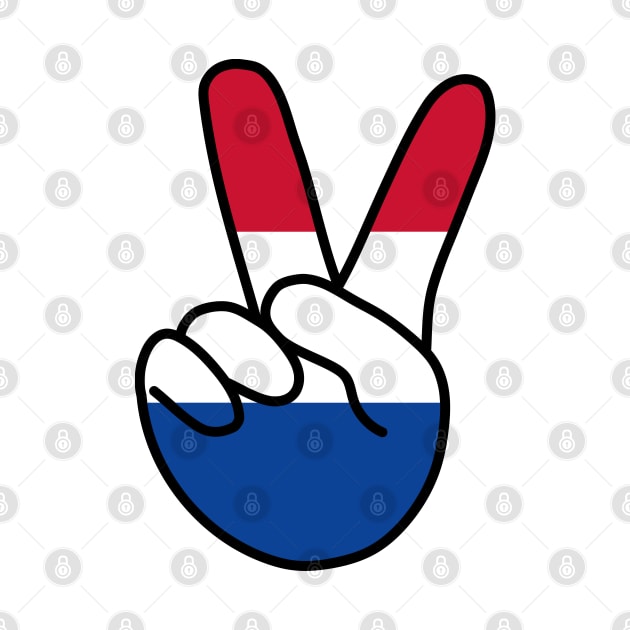 Netherlands Flag V Sign by DiegoCarvalho