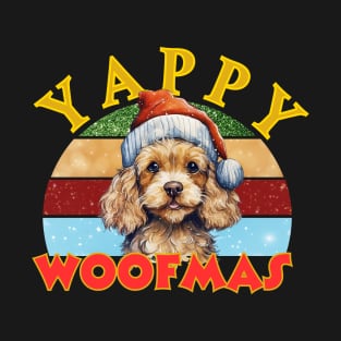 Yappy Woofmas Christmas Poodle T-Shirt