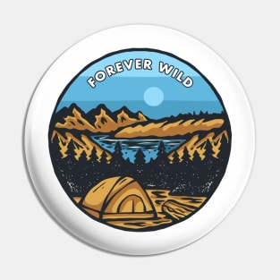 Camping Wild Adventure Outdoor Pin