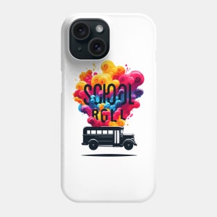 Silhouette Of A School Bus, School Roll Phone Case