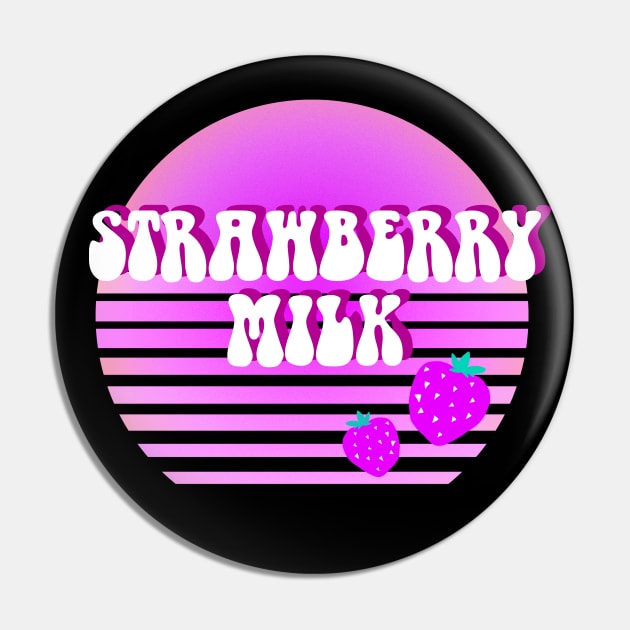 Strawbery milk 90s retro vibe Pin by PG Illustration