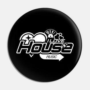 HOUSE MUSIC  - I LOVE House Music Y2K  (white) Pin