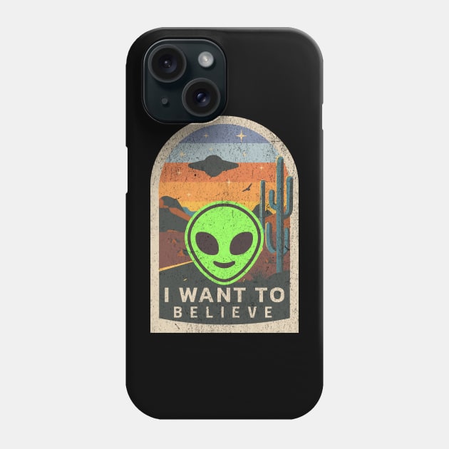 I Want to Believe Aliens Phone Case by DetourShirts