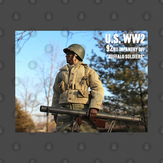 U.S. WW2 Buffalo Soldier with Bazooka by Busybob