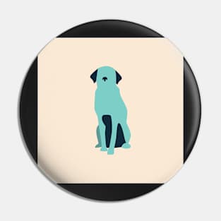 Isolated Dog on Pink Pin