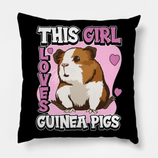 This Girl Loves Guinea Pigs Pillow