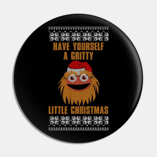 Have Yourself a Gritty Little Christmas Pin by geekingoutfitters