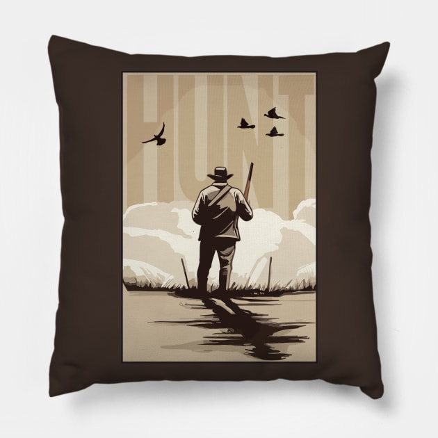 Clay Pigeon Trap Shooting Gifts Pillow by GrafiqueDynasty