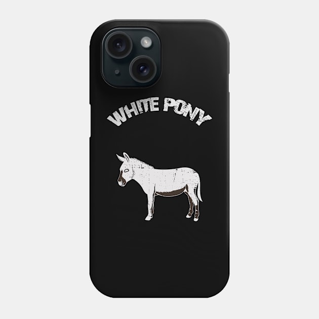 white pony Phone Case by man & moon13