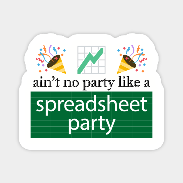 Funny Excel: Spreadsheet Party Magnet by spreadsheetnation