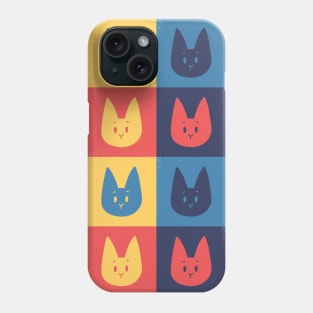 Color Block Cat Seamless Pattern Phone Case