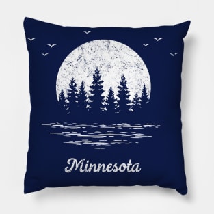 Minnesota Fishing Hiking Outdoor Adventure Pillow