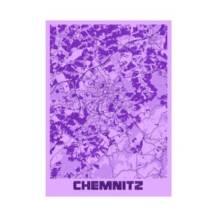 Chemnitz - Germany Lavender City Map T-Shirt