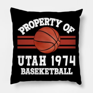 Proud Name Utah Graphic Property Vintage Basketball Pillow