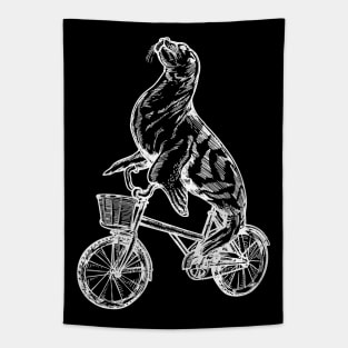 SEEMBO Sea Lion Cycling Bicycle Bicycling Riding Biking Bike Tapestry