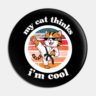 Cool Funny Cat Pin