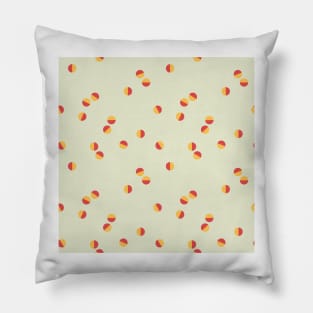 Scattered Dots Minimalist Geometric Pattern - Bright Colorful Ecru Pillow