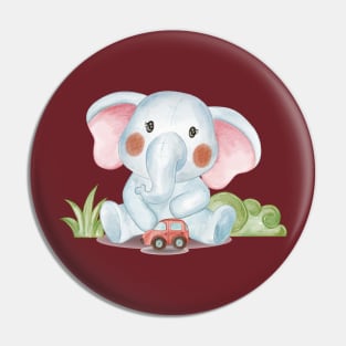 Adorable Baby Elephant Pin