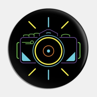 NEON COLOR CAMERA PATTERN Pin