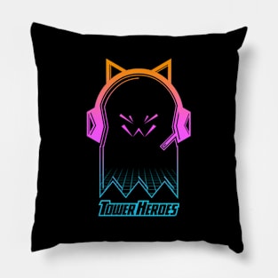 Tower Heroes Ctre Synthwave Pillow