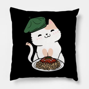 Cat eating Spaghetti - Persian Pillow