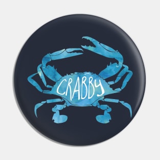 Crabby - funny design Pin