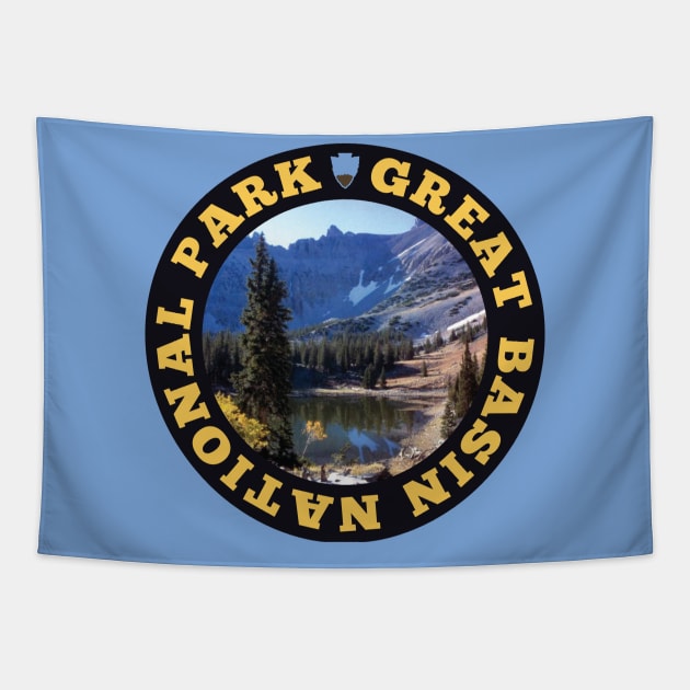 Great Basin National Park circle Tapestry by nylebuss