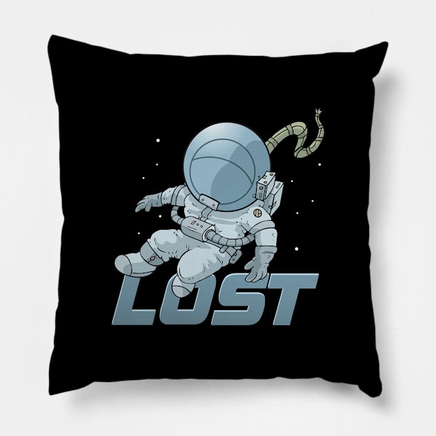 Spaceman Lost Pillow by Prototypeinks