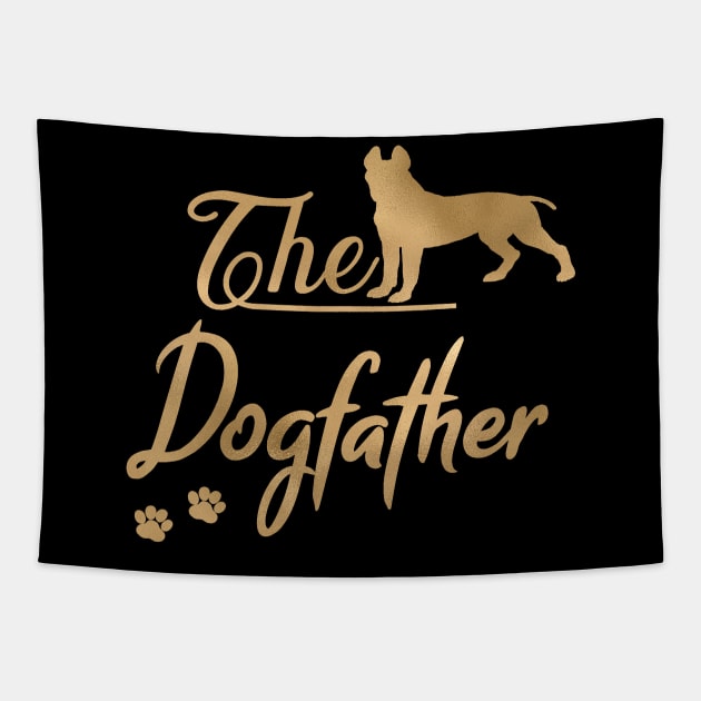 The Pit Bull Terrier Dogfather Tapestry by JollyMarten