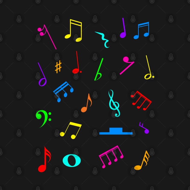 Musical Notes and Symbols Pattern by Rusty-Gate98