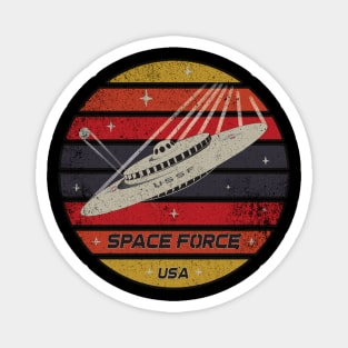 Space Force Retro Mothership Distressed Magnet