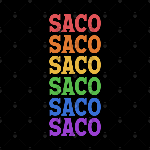 SACO RAINBOW TYPOGRAPHY by OlkiaArt