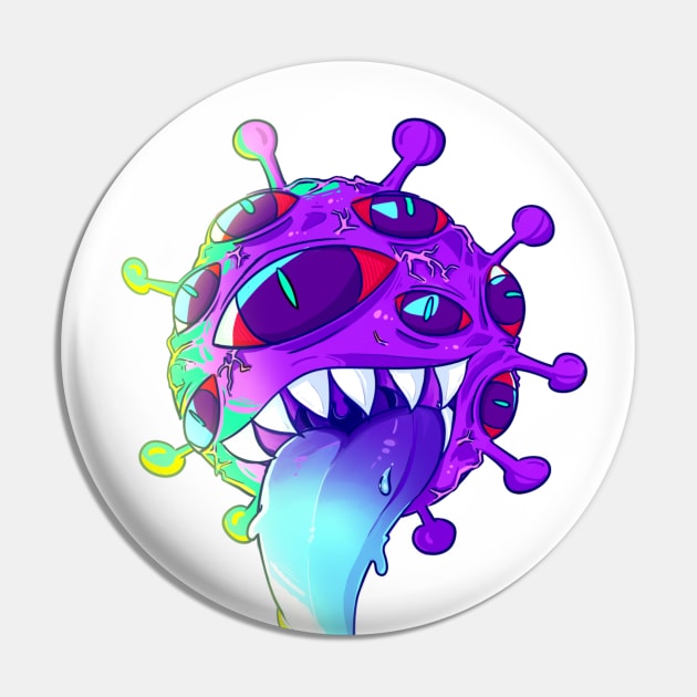 Corona Virus Monster Pin by Noosa Studio