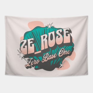Zero base one Zerose ze rose typography zb1 | Morcaworks Tapestry