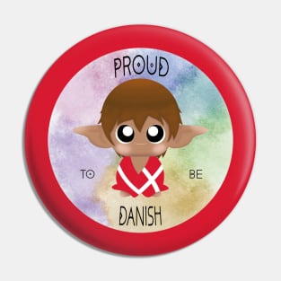 Proud to be Danish (Sleepy Forest Creatures) Pin