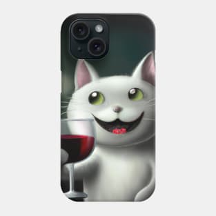 Cat with Wine Phone Case